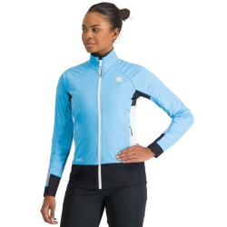 Thermal Kvinners treningsjakke Sportful Apex W Jacket 2024 blue aquarius / hvit
